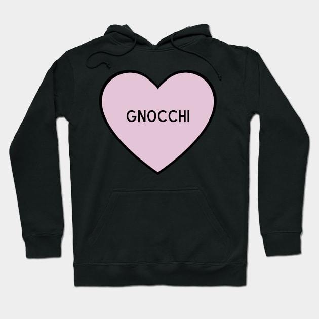 I Love Gnocchi Heart Shape Hoodie by BloomingDiaries